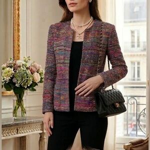 multicolor tweed  jacket